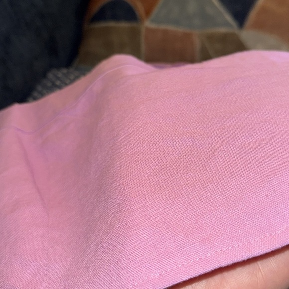 NWOT-Forever 21 Smocked Pink Tie-Back Crop Top Size Large - Picture 16 of 16